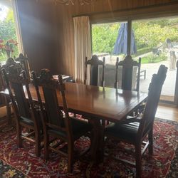 7’ Table With Beautiful Matching Chairs