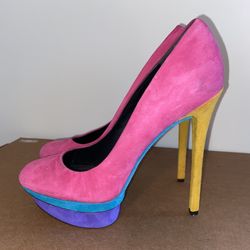 Brian Atwood Multi-Color Platform Heels