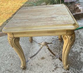 French Provincial Style Wood End Table
