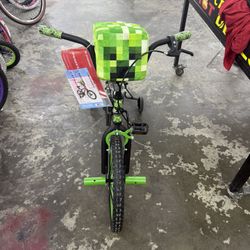Dynacraft Minecraft 18” BMX Bike – 18” Wheels (Green)