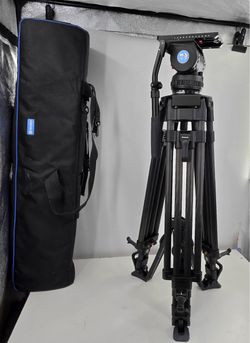 Benro BVX25H Heavy Duty Fluid Head Carbon Fiber Video Tripod System 55lb Payload