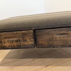 Vintage/ Industrial Ottoman/Coffee Table