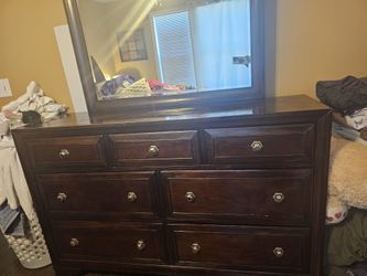 Dresser and mirror