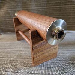 Wood/Brass Kaleidoscope With Wood Stand