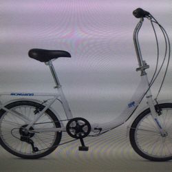 SCHWINN LOOP FOLDING BIKE, 20 INCH WHEEL AGES14+WHITE…LIKE NEW CONDITION