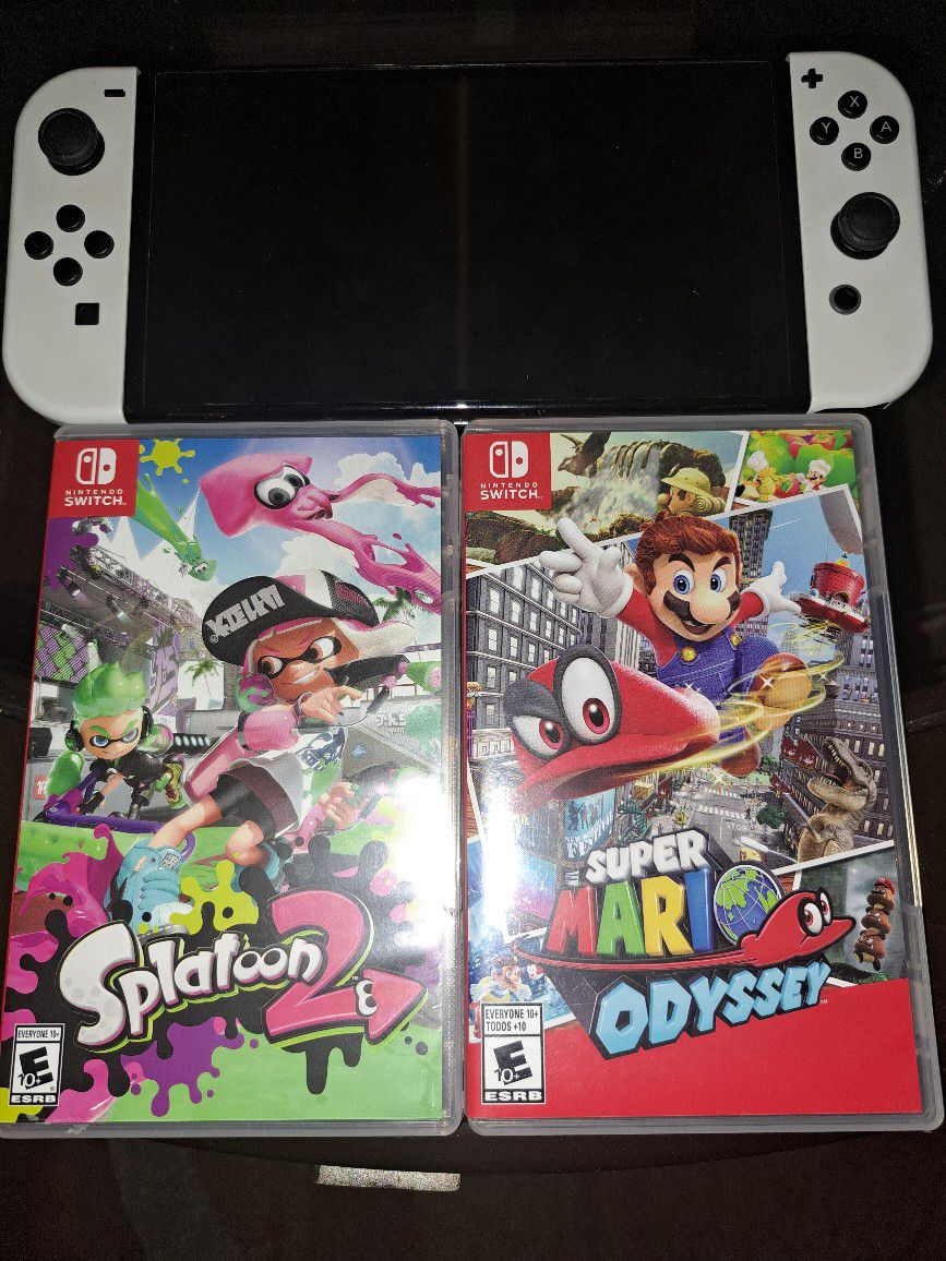 Nintendo Switch OLED Bundle (Console + Two Games)