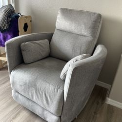 Silver Swivel Recliner