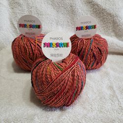 Pharos Missoni yarn  (3) Balls 1.75 oz ea .  71% cotton,  18% acrylic, 11% Polygamist.  Smoke free home. 