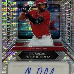 2024 Panini Prizm Sensational Signatures Pulsar #d/199 Carlos De La Cruz Auto