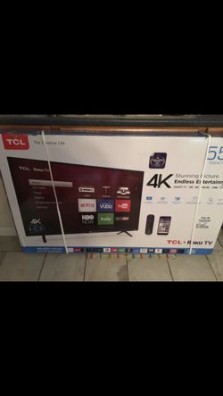 55” tcl with roku (MUST PICKUP)