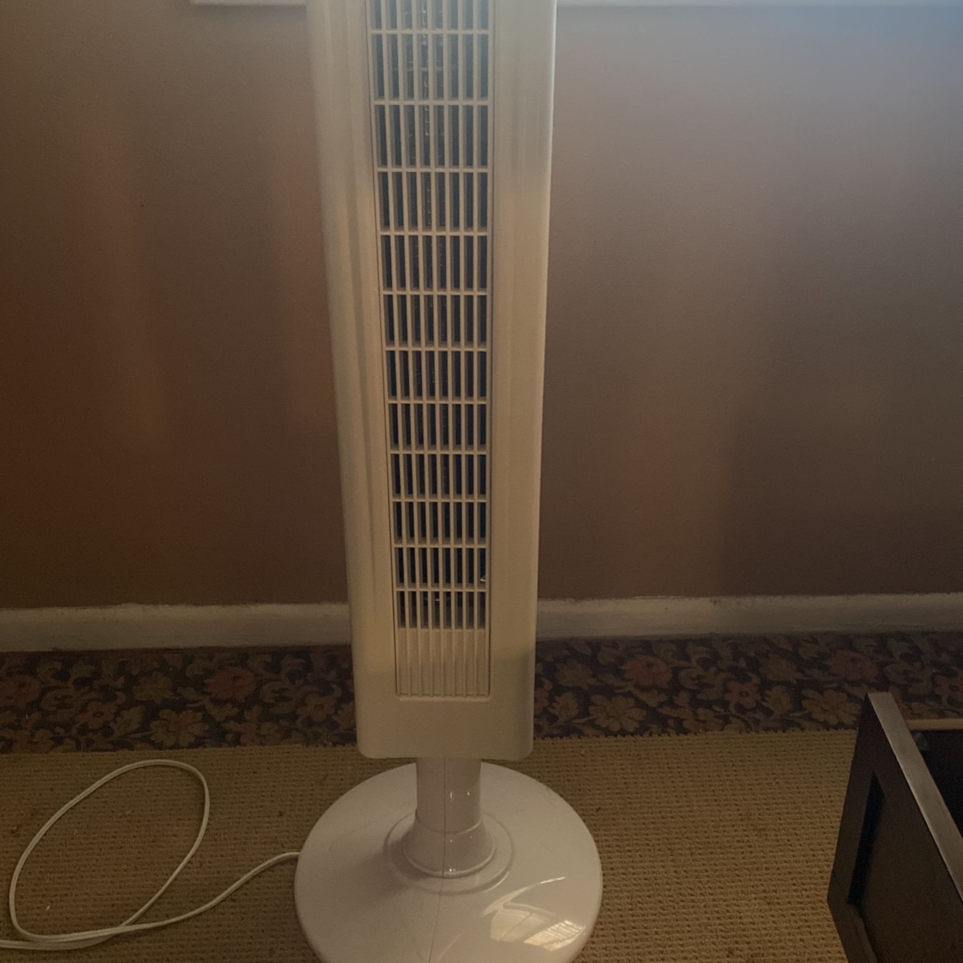 Hawaiian Breeze 39” 3 Speed Indoor White Tower Fan Very Clean Free Pets And Good Condition. With Remote Control