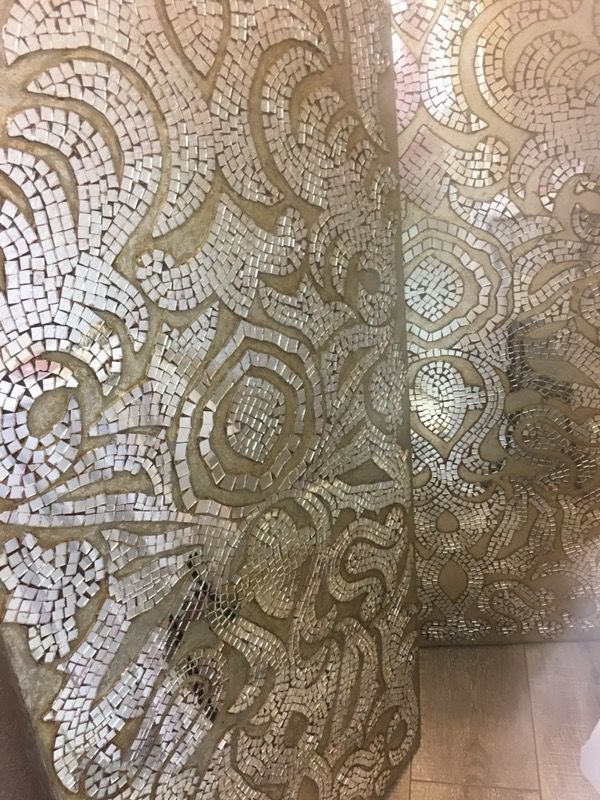 2 Champagne Mirrored Mosaic Damask Panel From Pier 1 For In Hialeah Fl Offerup - Mosaic Mirror Wall Art Pier 1