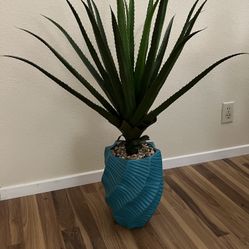 Large Coastal Faux Floor Plant