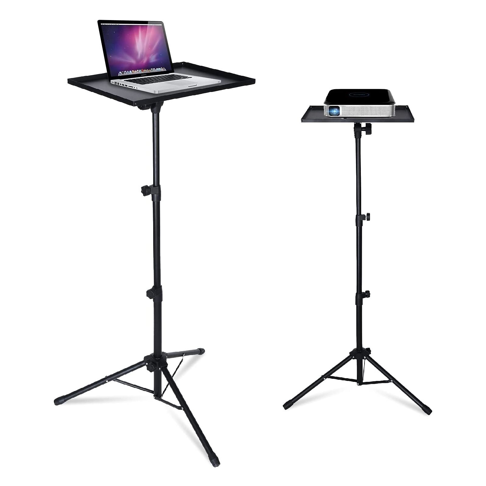 Projector Tripod Stand, Universal Laptop Tripod Stand, Folding Floor Tripod Stand, Outdoor Computer Table Stand for Stage or Studio, Height Adjustable