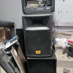 Sound System Gem Sound  Mixer, Amp And Speakers