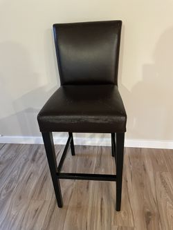 TWO Dark Brown Bar Stools
