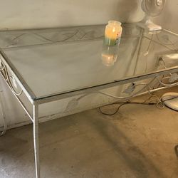Antique Glass Table 