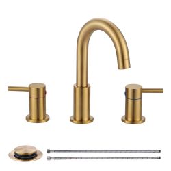 8 in. Widespread Double Handle Bathroom Faucet with Pop-Up Drain