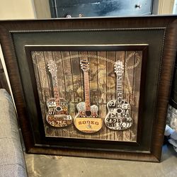 Guitar Print Art Work For Wall