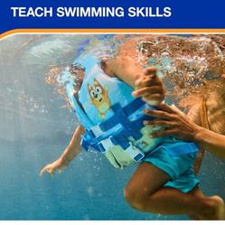 Bluey life jacket, approved kids swim vest like new