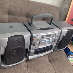 Boombox Phillips. Double Cassette,cD,radio