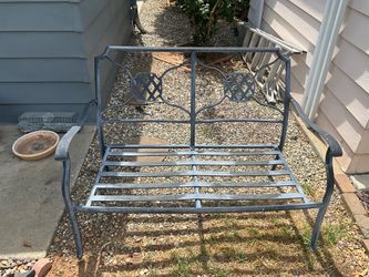 Metal outdoor patio love seat frame