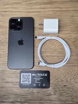 📱 iPhone 15 Pro Max | 256GB | Black Titanium | Cricket Only | Hablo Español