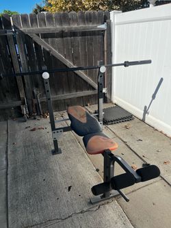 Bench press and bar