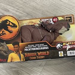 New ~ Mattel Jurassic World Action Roaring Pachyrhinosaurus 28cm Dinosaur Figure HTK72