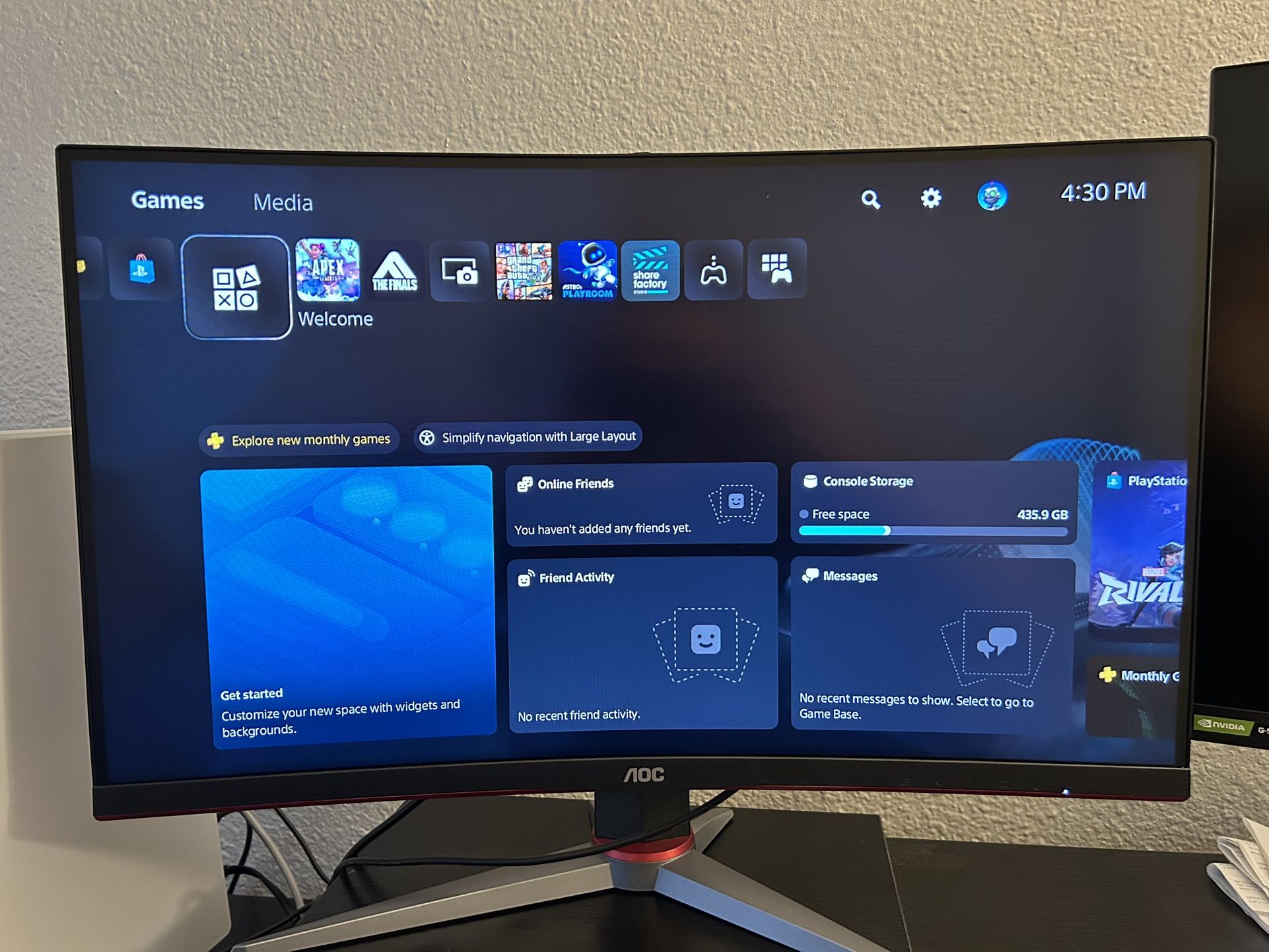 AOC 27” 165hz Curved Gaming Monitor