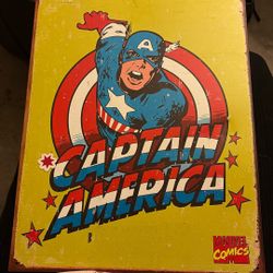 Captain America Vintage Metal Poster
