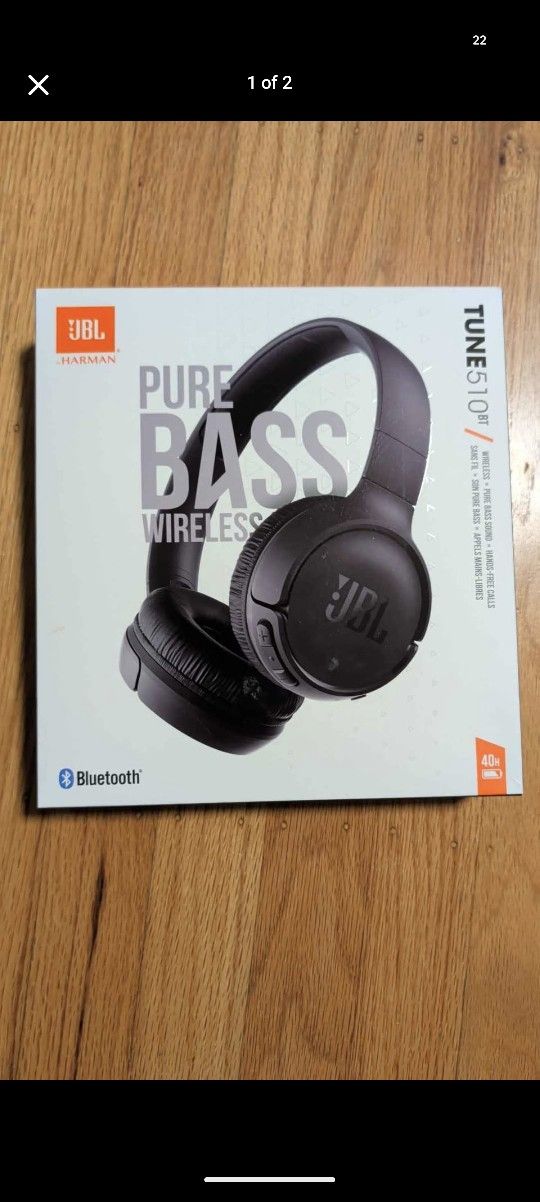 JBL Tune 510BT Pure Bass Wireless Headphones