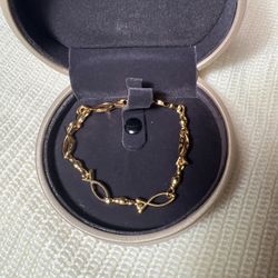 Rose Gold Tone Open Fish Links Chain Fashion Bracelet