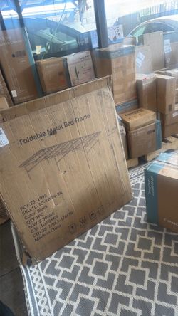 Foldable Metal Bed Frame Twin Bed