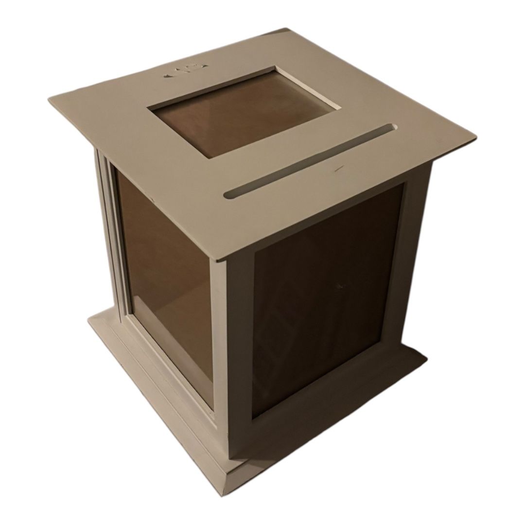 📦 Wedding Card Box / Rotating Photo Keepsake – 12x12x13”