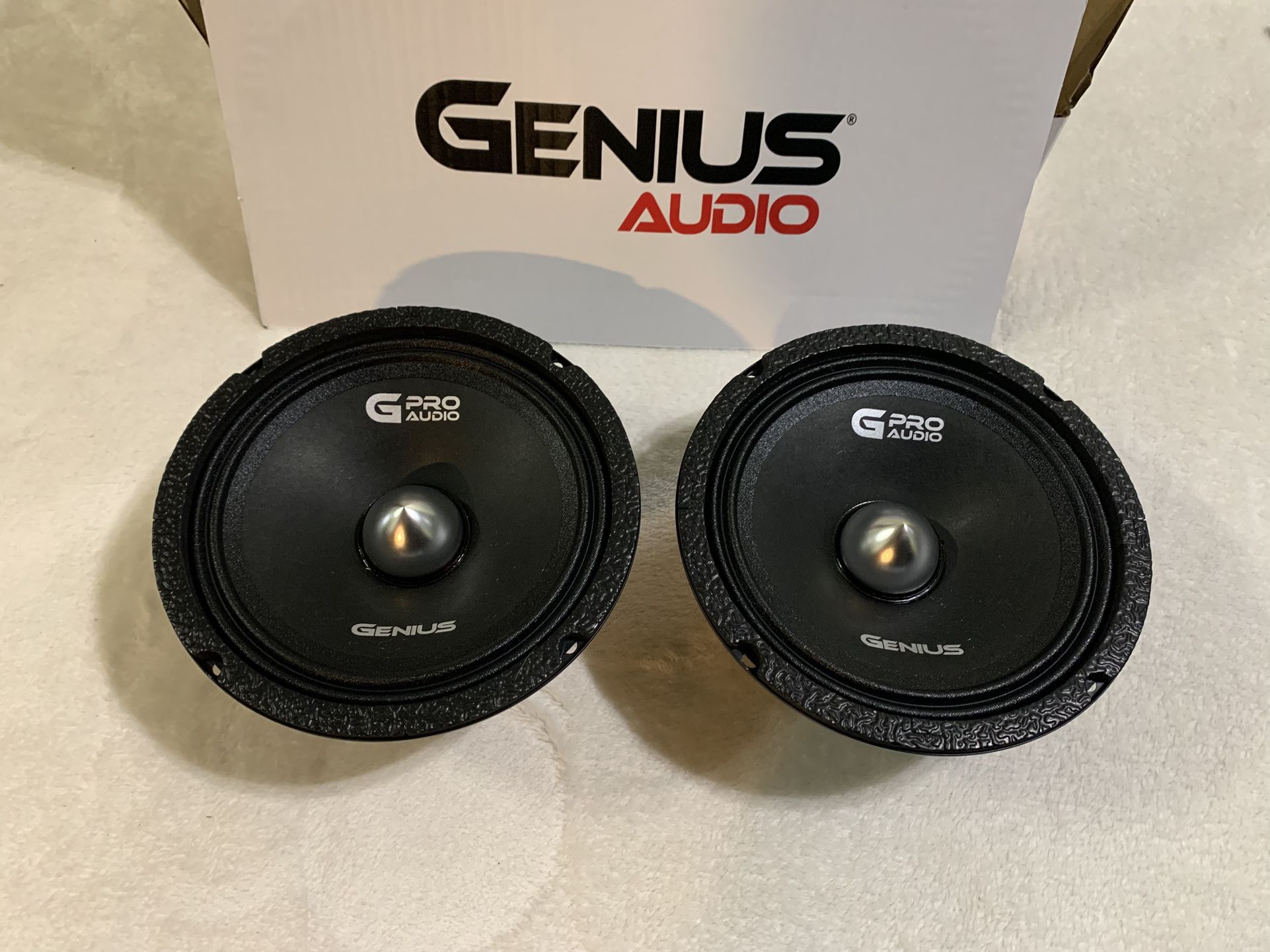 Brand New Pair Genius Audio 6.5” Bullet Midrange Speakers  Sold In Pairs $70 Per Pair 