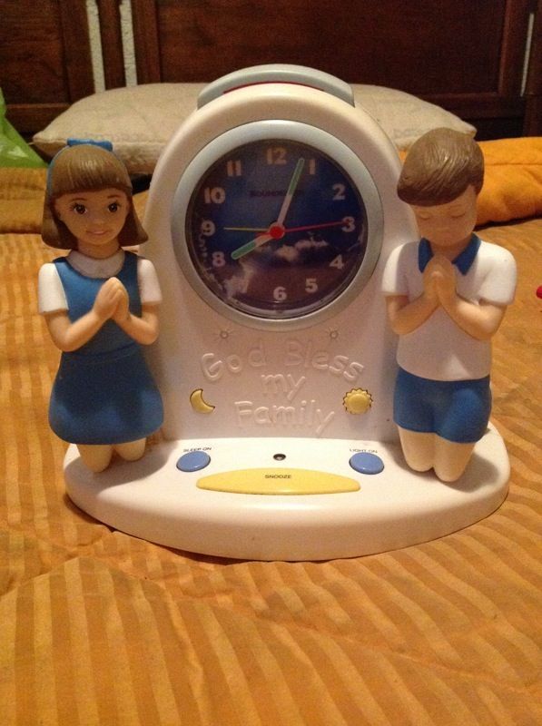 God bless my family childs talking/praying clock