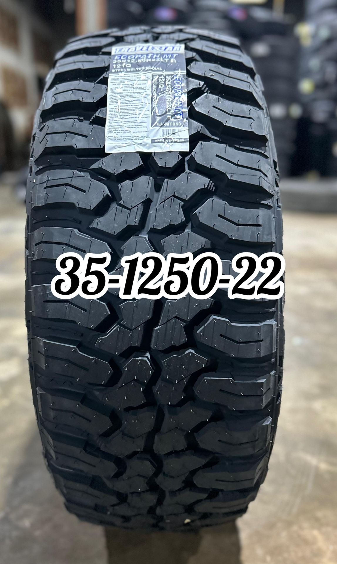 New 35x1250x22 Mud Terrain With Free Installation