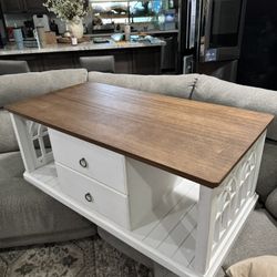 New  Modern  Coffee Table White And Brown 