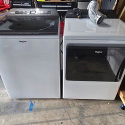 Washer and dryer set.