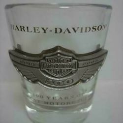 Harley Davidson 100th Year Anniversary Shot Glass 