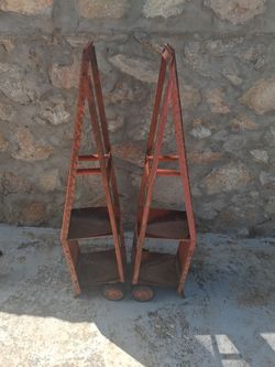 Vintage car ramps with wheels