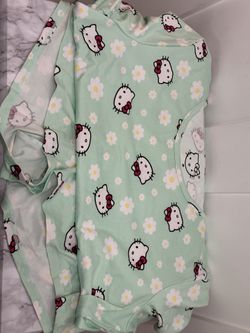 Mint Green Hello Kitty Shorts And Shirt