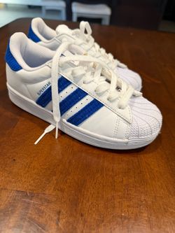 Adidas Superstar White Blue Sneakers