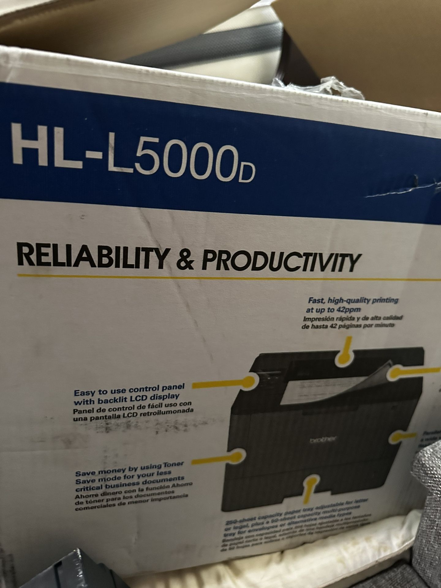 Throw offer- Not Free!! Brother HL-L5000 Monochrome Laser Printer with Duplex Printing and Parallel Interface.