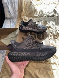 Size 10- Yeezy Boost 350 V2 'Black Reflective'