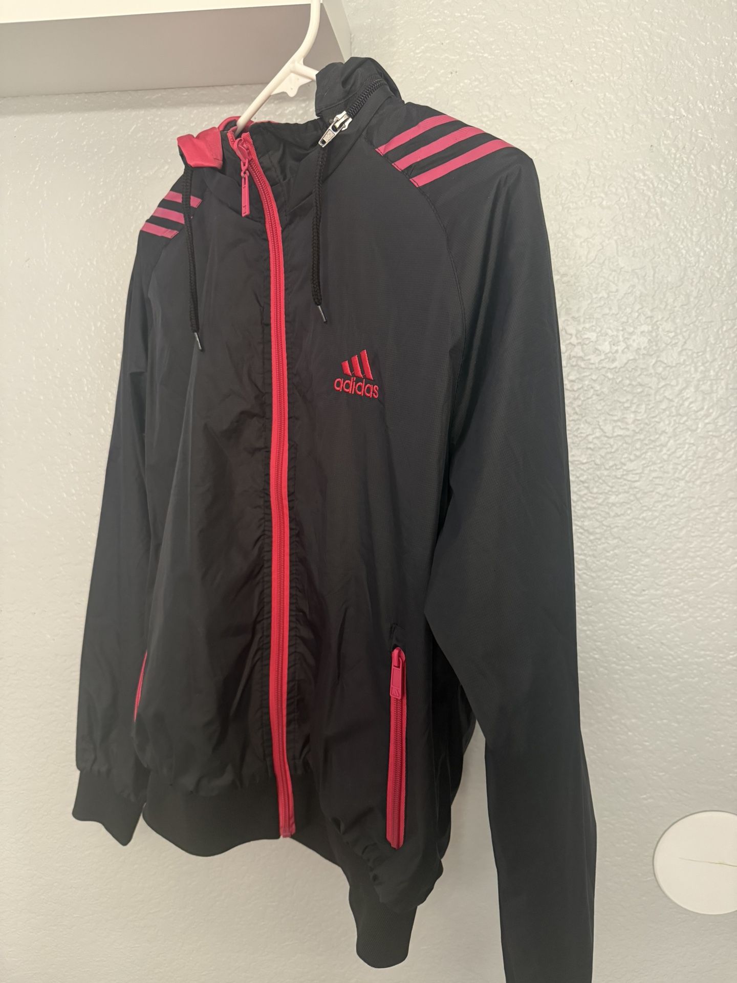 Adidas Women’s Pink and Black Jacket F-50