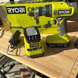 RYOBI ONE+ 18V Cordless 1/2 in. Drill/ Driver Kit with (2) 1.5 Ah Batteries and Charger.Item #182