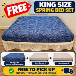 King Size Spring Mattress and Box Spring Set