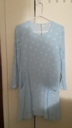 baby blue dress from Elizabeth and James quality brand size Small, but can also fit M, and L. it's a loose fit style. very nice material.